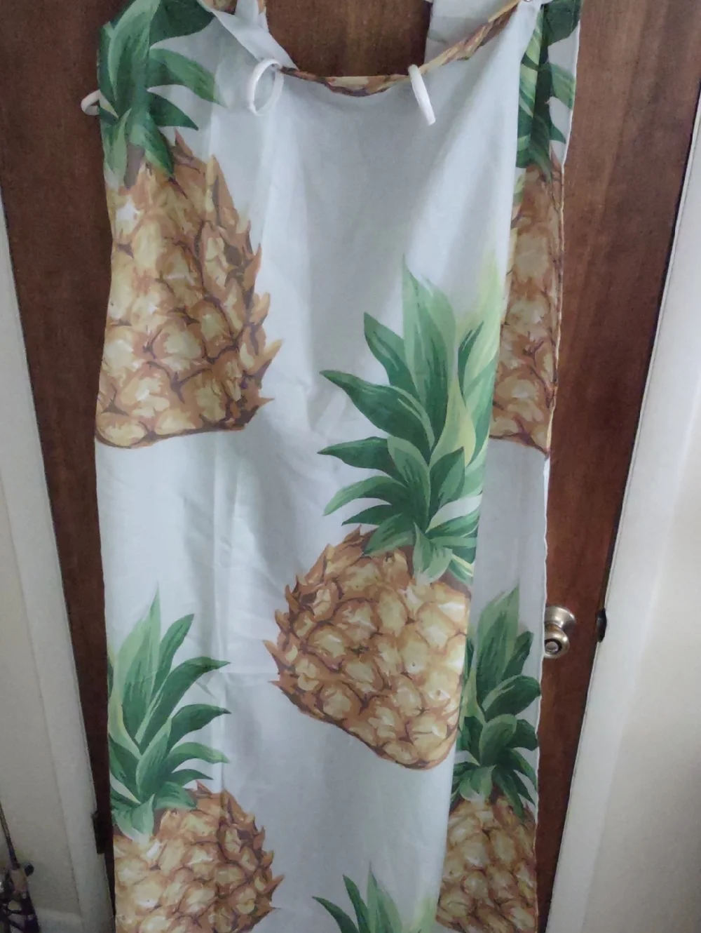 Pineapple Large Print Shower Curtain - Tropical Home Accent